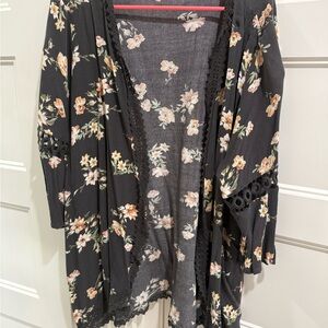 Floral Open-Front Women's Kimono